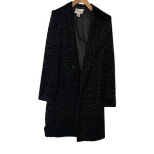 White House Black Market Faux Persian Lamb Coat Size Small
